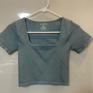 Women’s square neck ribbed crop